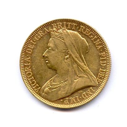ROYAUME-UNI VICTORIA 1837-1901 2 Pounds (buste voilé) 1893. 15,96 g Fr 395 Très ...