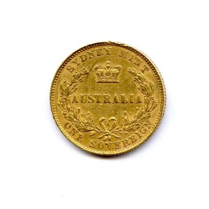 AUSTRALIE VICTORIA 20 juin 1837 - 22 janvier 1901 Souverain (tête jeune) 1855 SYDNEY....