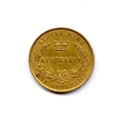 AUSTRALIE VICTORIA 1837-1901 Souverain (tête jeune) 1856 SYDNEY. 7,95 g Fr (Australie)...