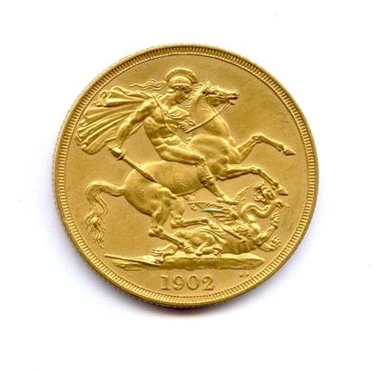 ROYAUME-UNI ÉDOUARD VII 1901-1911 2 Pounds 1902 Londres. 15,94 g Fr 399a Flan mat....