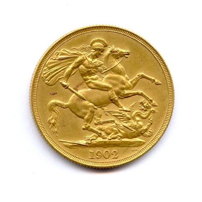 ROYAUME-UNI ÉDOUARD VII 1901-1911 2 Pounds 1902 Londres. 15,96 g Fr 399a Flan mat....