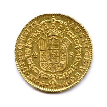 Espagne CHARLES III Bourbon-Anjou 10 août 1759 - 14 décembre 1788 4 Escudos 1788...