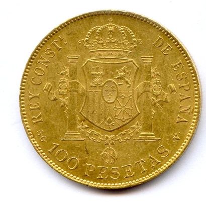 Espagne ALPHONSE XIII 1886-1937 100 Pesetas 1897 (18-97) SG-V. 32,32 g Très beau...