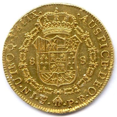 BOLIVIE CHARLES III Roi d'Espagne 1759-1788 8 Escudos 1783 Potosi (PTS-PR). 26,97...