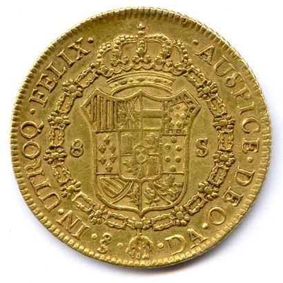 CHILI CHARLES III Roi d'Espagne 1759-1788 8 Escudos 1778 Santiago (S -DA). 26,95...