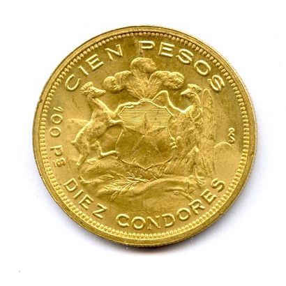 null CHILI République 100 Pesos - 10 Condores 1932 (S). 20,34 g Fr 54a Superbe