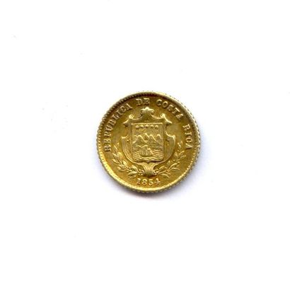 COSTA RICA Lot de trois monnaies  : 1/2 Escudo 1825 GUATEMALA NG.M.21.Q, 1/2 Escudo...