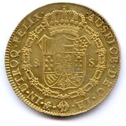MEXIQUE FERDINAND VII Roi d'Espagne 1808-1824 8 Escudos (buste en uniforme) 1810...