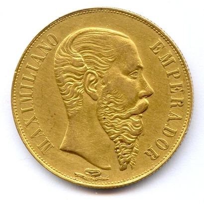 null MEXIQUE Empire - MAXIMILIEN Ier 1864-1867 20 Pesos 1866 Mexico (M ). 33,71 g...