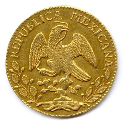 null MEXIQUE République 8 Escudos 1868 (or jaune) Oaxaca (O-AE). 27,02 g Fr 64 Très...