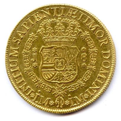 PÉROU FERDINAND VI Roi d'Espagne 1746-1760 8 Escudos 1751 Lima (J). 26,99 g Fr 16...
