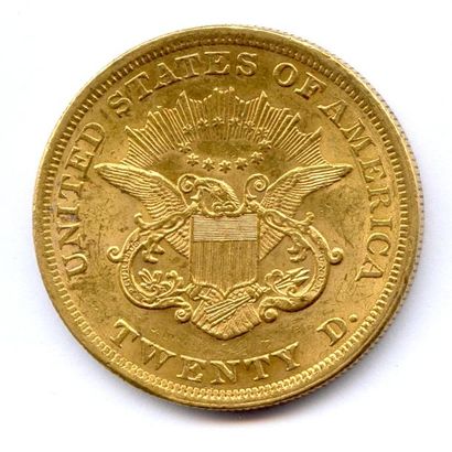 U.S.A. 20 Dollars 1853 Philadelphie (sans la devise). 33,45 g Fr 169 Très beau