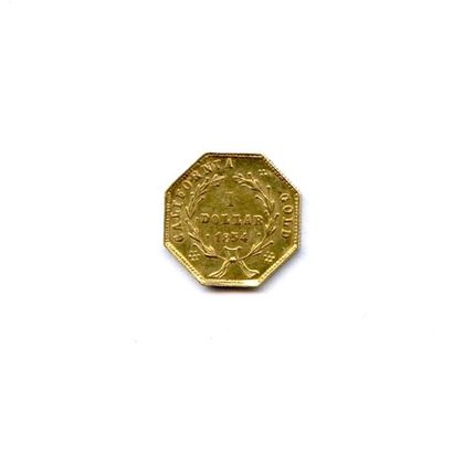 U.S.A. Dollar Californien (octogonal) 1854. 1,11 g Superbe.
