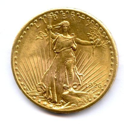 U.S.A. 20 Dollars 1926 Philadelphie. 33,48 g Fr 185 Usure inhabituel en bordure du...