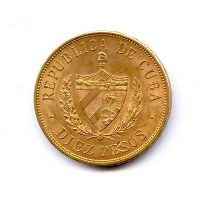 CUBA 10 Pesos 1916 Philadelphie. 16,73 g Fr 3 Superbe.
