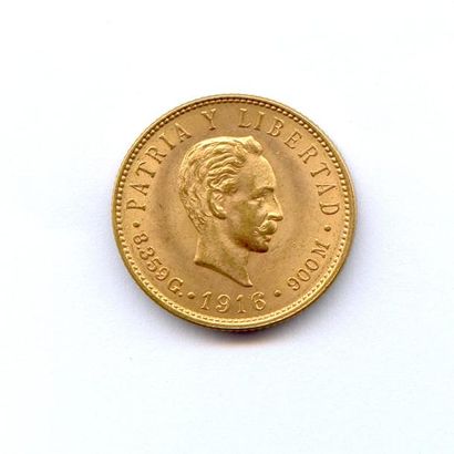 CUBA 5 Pesos 1916 Philadelphie. 8,36 g Fr 4 Superbe