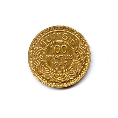  TUNISIE sous le Protectorat français AHMAD PACHA Bey 100 Francs 1354/1935 Paris....