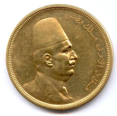 EGYPTE FOUAD Roi d'Égypte 1917-1936 500 Piastres or rose (buste en civil) 1340 (1922)....