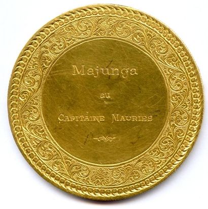 MADAGASCAR MAJUNGA Province du Nord Médaille ciselée décernée au Capitaine MAURIES...