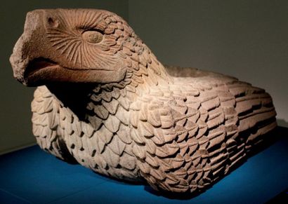 null Exceptionnelle tête d' Aigle ?' Sun Eagle'' Aztèque (culture Mexica), Mexique...