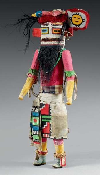 null Important Kachina Hilili Zuni, Nouveau Mexique, U.S.A Bois de cottonwood (peuplier...