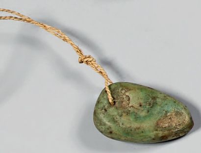 null Perle d'amazonite - Niger - Mali H.: 6 cm - Larg.: 3 cm