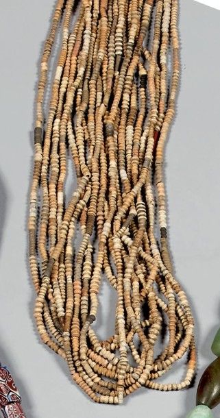 null Collier à dix rangs de perles en terre cuite - Djenné - Mali - XII-XIIIème Siècle...