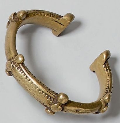 null Bracelet Dogon - Mali Bronze Diam.: 8 cm Belle patine