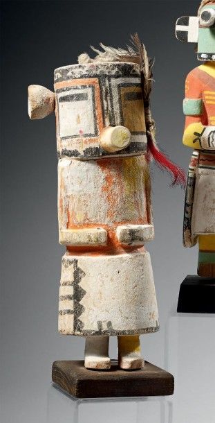 null Kachina Malo Hopi, Arizona, U.S.A Circa 1940/50 Bois, pigments, crin H:27 cm...