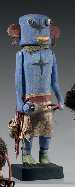 null Kachina Ogre (?) Hopi, Arizona, U.S.A Circa 1940/1950 Bois, pigments, cordelette,...