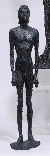 Edmond MOIRIGNOT (1913-2002). L'éphèbe 1976. Bronze à patine noire bleutée, signé...