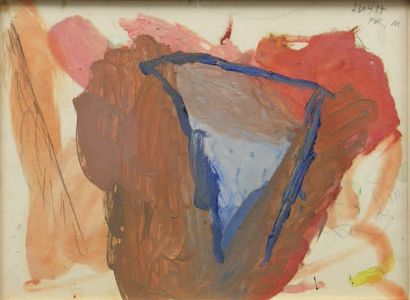 François MARTIN (né en 1945). Sans titre, 1987. Gouache, aquarelle et crayon sur...