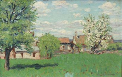 Claude RAMEAU (1876-1955). Matinée de mai à Saint Thibault et Sancerre (Cher). Isorel....