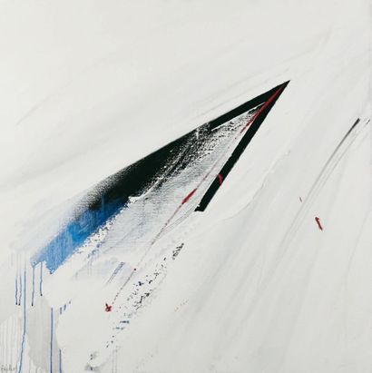 Pierre FICHET (1927-2007). Abstraction. Toile, datée 10-99, au dos cachet de la galerie...