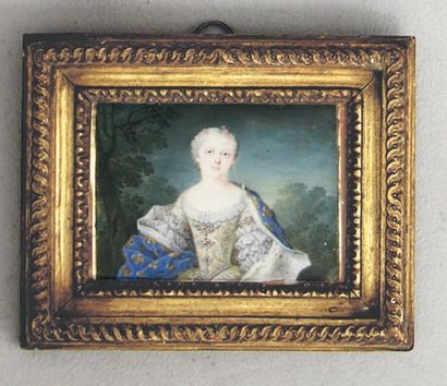 ECOLE FRANCAISE vers 1750 Portrait de Marie...