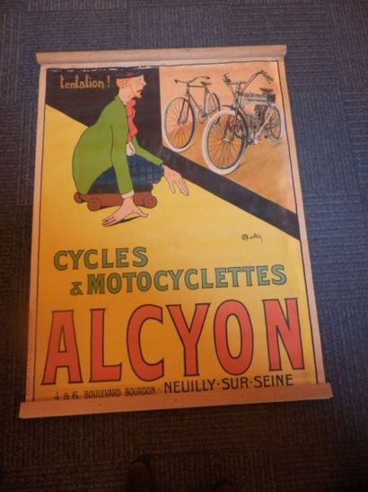 null "ALCYON - cycles & tricycles"
« Tentation »
Affiche verticale entoilée - 1800...