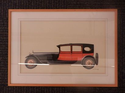 null Bugatti Royale berline 1927.
par Pierre Dumont.

Gouache encadrée - 600 x 400...