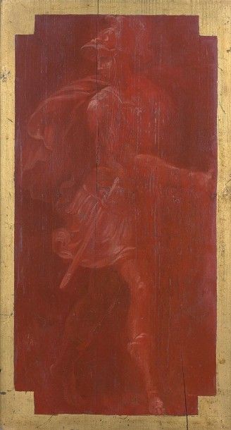ECOLE FRANÇAISE, Première moitié du XVIIème siècle Panneaux de lambris à personnages...