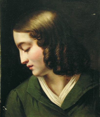 ECOLE DU NORD du XIXème siècle, entourage de Jean Victor SCHNETZ Portrait de jeune...
