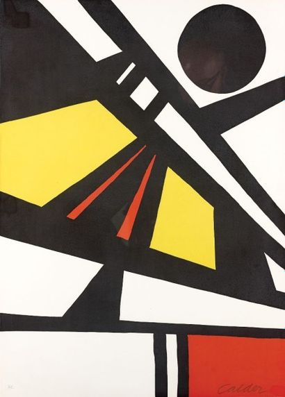 Alexander CALDER (1898-1976) L'Acier Lithographie signée en bas à droite, HC pour...