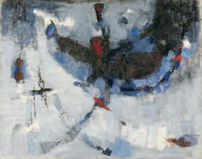 Sigismond KOLOS-VARY (1907-1977). Composition, 1959. Huile sur toile signée en bas...