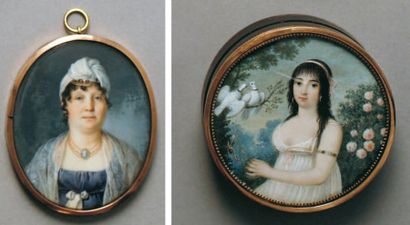 Nicolas François DUN (Lunéville 1764 - Naples 1832) Portrait de femme, en buste,...