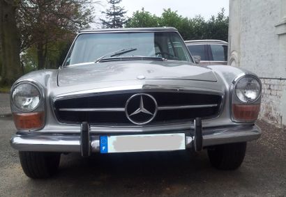 MERCEDES 280 SL 1969 Superbe cabriolet - Bicolore Gris - Intérieur cuir noir - Capote...