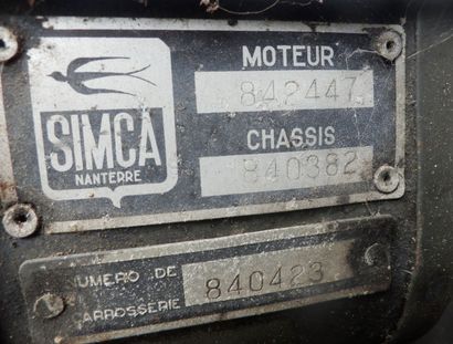 SIMCA 8 Camionnette 1948 Séduisante et romantique sortie de grange - Très saine -...