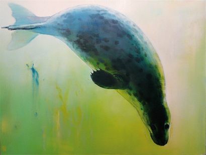 ADLINGTON Mark (né en 1965) Seal Huile sur toile 92 x 123 cm