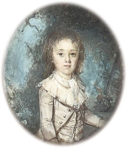 Jean-Baptiste (LE) TELLIER (1759-après 1816) vers 1780 Portrait de jeune garçon,...