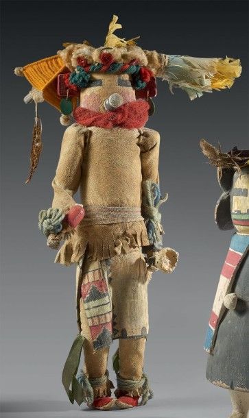 null KACHINA GUERRIER Zuni, Arizona - Nouveau Mexique, U S A vers 1930 Cottonwood,...