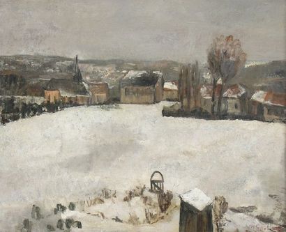 GUILLAIN Marthe (1890-1974) Les Ardennes belges Huile sur toile signée en bas à droite,...