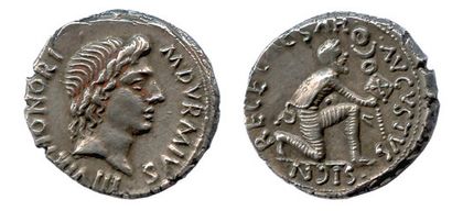 OCTAVE AUGUSTE 27 avant J.-C. – 14 après J.-C. 


Denier d’argent frappé à Rome au...