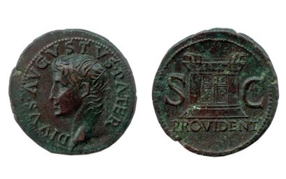 OCTAVE AUGUSTE 27 av. – 14 ap. J.-C. 


Dupondius (moyen bronze) sous Tibère à Rome...